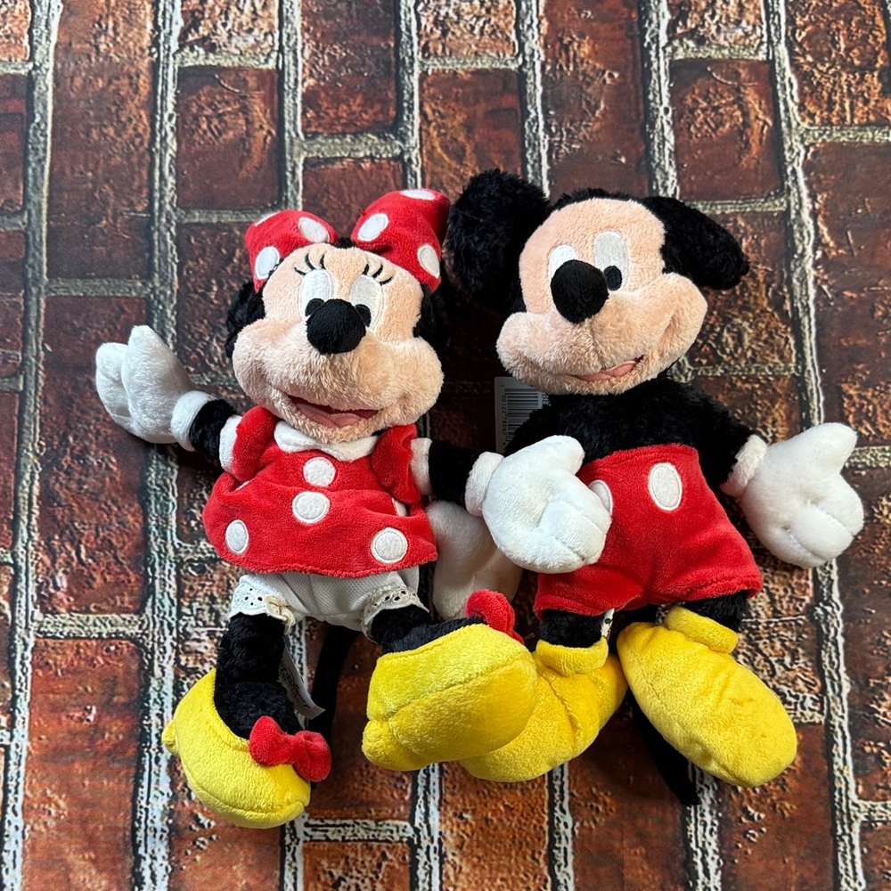 Disney Mickey and Minnie Plush Toys - Red, Black, Yellow